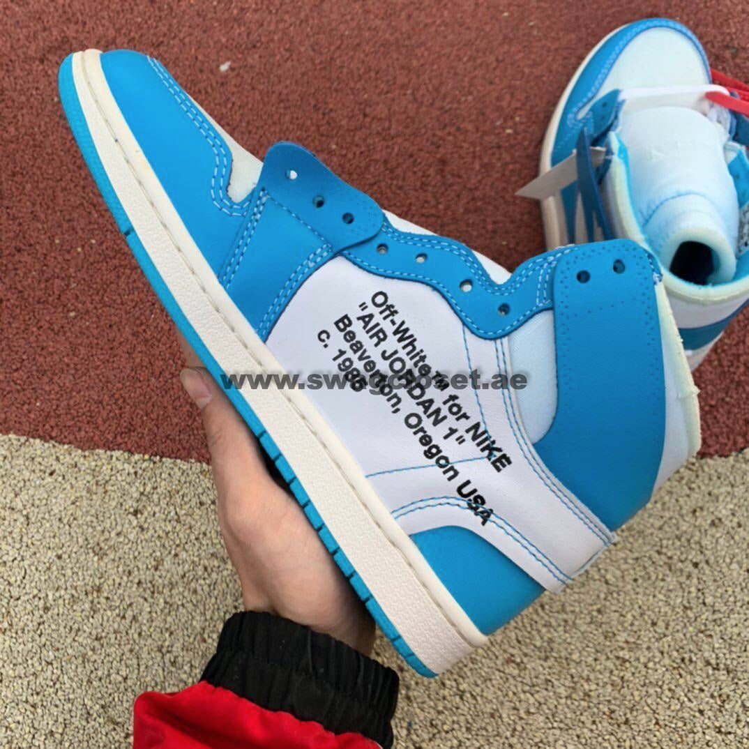 Jordan 1 Retro High Off-White "University Blue UNC"