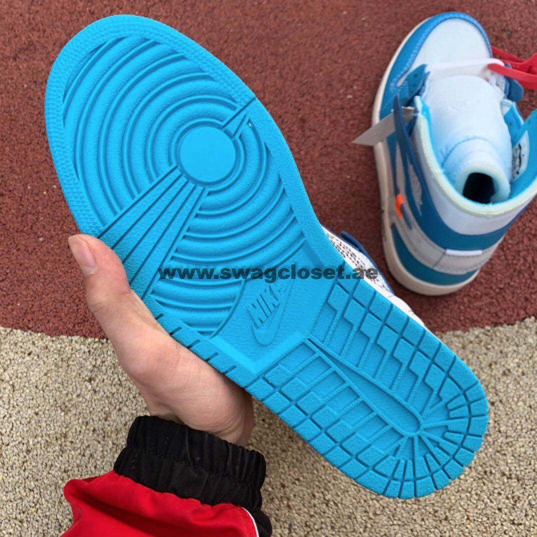 Jordan 1 Retro High Off-White "University Blue UNC"